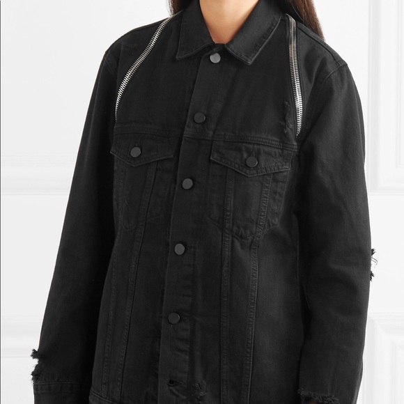 alexander wang black denim jacket